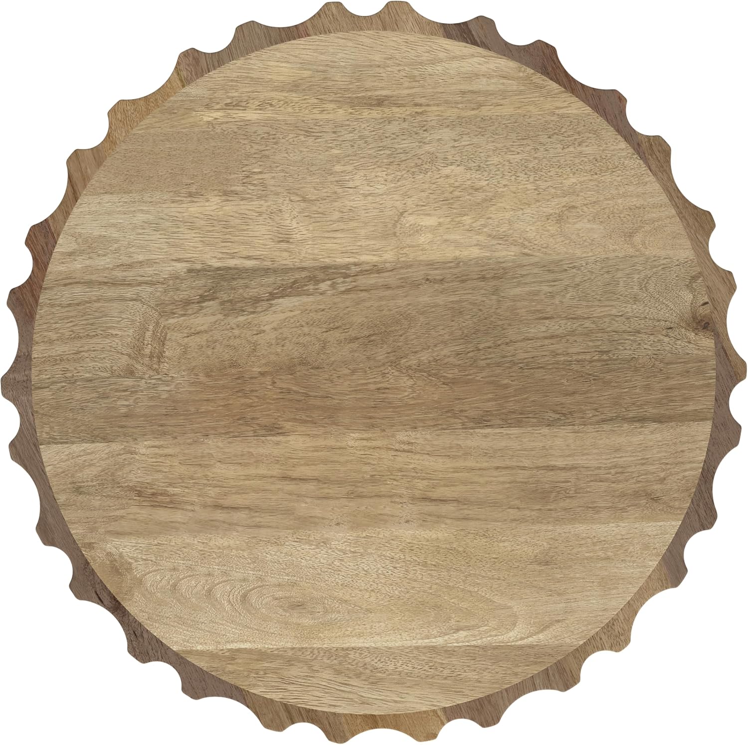 SIMPLIHOME Rolf Side Table - 16 inch Wide Solid Mango Wood End Table in Natural, Boho Contemporary Accent Table for Living Room or Bedroom with Hand-carved Fluted Design, Assembled