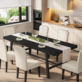 Garvee Industrial Dining Table for 6-8, 78.74" Extra Long Rectangular Kitchen Table with 2"×2" Metal Legs & Wood Top, Large Dining Table for Dining Room, Home Office, Black