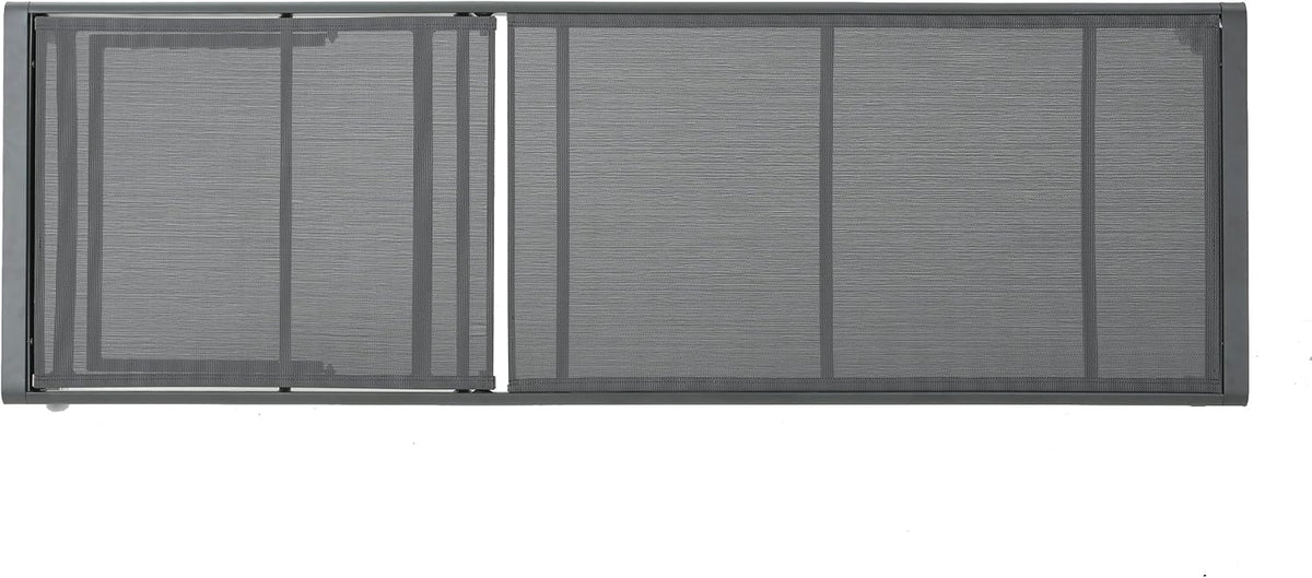 Christopher Knight Home Cape Coral Outdoor Aluminum Chaise Lounges with Mesh Seat, 2-Pcs Set, Grey / Dark Grey