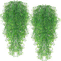 RECUTMS 4Pcs Artificial Hanging Plants Faux Hanging Greenery Ivy Decor Artificial Hanging Vines Plastic Plants for Indoor Outdoor Wall Home Garden Wedding Party Decor(Green 4P)