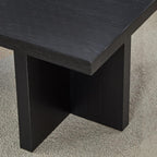 Roundhill Furniture Mchome Square End Table, Nightstand, Black Finish