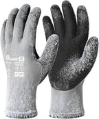Schwer 2 Pairs 100% Waterproof Winter Work Gloves, ANSI A2 Cut Resistant Freezer Gloves for Outdoor Cold Weather Keep Hands Warm, Enhanced Warmth & Durability, for Shoveling Snow, Ice Fishing, L