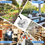 Greenhouse Air Circulation 1/10 HP 115V Ceiling Wall Mount Fan 1470CFM High Speed Circulation Fan for Greenhouse, Warehouse, Patio, Garage