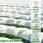 Farm Plastic Supply - Clear Coolmax Greenhouse Plastic Sheeting - 6 Mil - 4 Year UV Resistant Infrared Anti-Condensate Green House Covering Thermal Greenhouse Plastic 6 mil (20' x 20')
