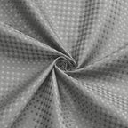 3 in 1 Stall Half Size Shower Curtain Set-36 W x 72 H, Grey Waffle Waterproof Fabric and PEVA Liner Set with Stainless Steel Hooks