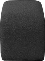 Meridian Furniture 169Black Niagara Collection Modern | Contemporary Boucle Fabric Upholstered Bench with Rich Black Boucle Fabric, Curved Contemporary Design, 28" W x 15.5" D x 17.5" H, Black