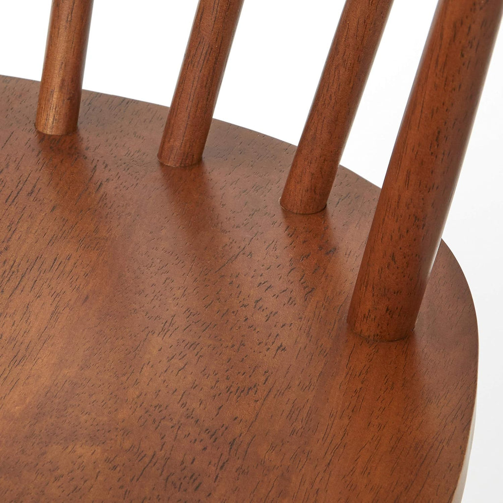 Florence Farmhouse Solid Wood Spindle Dining Chair, Walnut