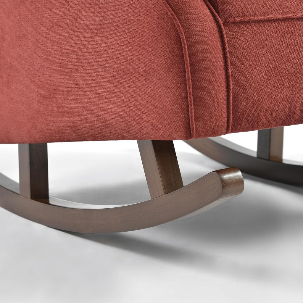Haven Upholstered Rocking Chair (Burgundy)
