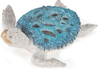 VVGIFTS Ocean Decor Sea Turtle Coral Reef Home Office Decor Sculpture Beach Coastal Tabletop Shelf Collection (Blue)
