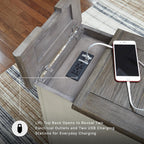 Signature Design by Ashley Bolanburg Farmhouse End Table with USB & Outlets