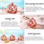 Hand Blown Glass Witch Ball,Glass Ornament Hanging Garden Gazing Ball Indoor Outdoor Home Décor. (4)