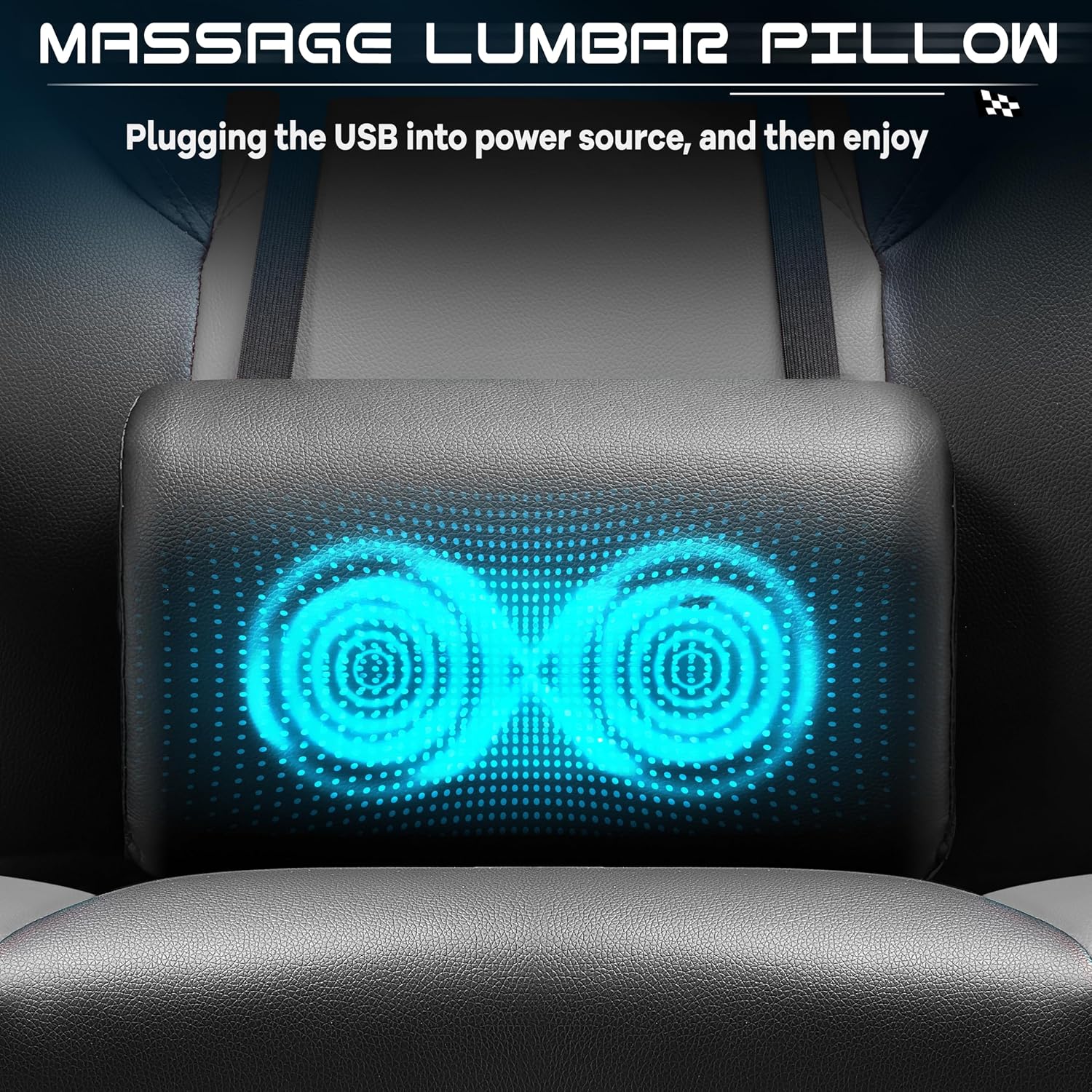 Gaming Chair for Adult, Computer Chair with Footrest Video Game Chair Big and Tall Gaming Chair with Massage Lumbar Support, Adjustable Height and 360° Swivel Seat(Grey)