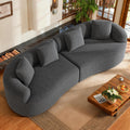 110” Modern Curved Sofa,Oversized Couch for Living Room,Cloud Couch,Modular Sectional Sofa with Deep Seat,No Assembly Required,Black