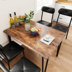 GarveeHome Dining Table Set for 4, Kitchen Table with Upholstered Chairs for Kitchen Room and Small Spaces (Vintage, Table with 4 Chairs)
