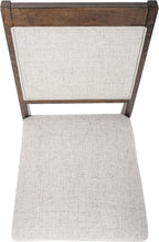 HomePop Open Back Upholstered Wood Frame Dining Chairs -Neutral Textured Solid (Set of 2)
