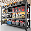 RAVIGIN 5000LBS Storage Shelves,71" W Garage Shelving Heavy Duty Metal Adjustable Garage Shelves, Shelving Units Industrial Shelving for Warehouse,71" W x 24" D x 70" H,Black