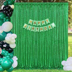 7ft x 7ft Green Sequin Backdrop Curtain Party Backdrop Curtain for Sparkly Birthday Bridal Wedding Curtain