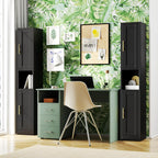 Tokawa 67" Tall Narrow Pantry Cabinet, 12 Inch Wide Kitchen Metal Storage Cabinets with Breathable Mesh Doors, Slim Bathroom Storage Cabinet with 4 Adjustable Shelves,Black