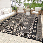 HiiARug Outdoor Rug for Patios 6'x9' Outdoor Plastic Straw Rug Waterproof Patio Porch Rug Reversible RV Mat Outdoor Area Rugs for Outdoors, RV, Patio, Backyard, Deck, Camping