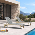 PURPLE LEAF Oversize Outdoor Chaise Lounge Set of 2 Champagne Frame, White | 3-Year Color Retention PE Rattan, 2.4" Thickened Aluminum Frame, 16.14" Knee-Friendly Height, French-Inspired Style