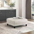 Lexicon Modern Ottoman, Foot Stools, Living Room Foot Rest, Module for Sectional Sofa, 40" Microfiber Upholstery Square Ottoman for Living Room/Bedroom, Assembled, Beige