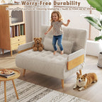 JASIWAY Convertible Sofa Chair Bed, 28" Mid-Century Sleeper for Adults