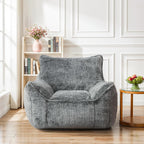 Cvortll Bean Bag Chair, Bean Bag Sofa, Faux Fur Bean Bag Chairs,with armrests and a Sturdy backrest, Suitable for Apartments, Living Rooms, bedrooms, Games, Reading (Gray)