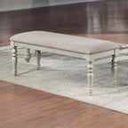 New Classic Furniture Jennifer Wood Elegant Bench, White