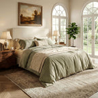 Allewie Queen Velvet Fabric Bed Frame, Adjustable Headboard, Cream White