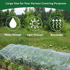 10 * 50FT Ultra Fine Garden Mesh Netting Pest Barrier, White Plant Covers for Outdoor Patio Greenhouse Crops Vegetables Fruit Flower Garden Protection, Row Covers Fabric Screen Insect Bug Bird Netting