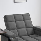 Eafurn Convertible Chaise Lounge Sleeper Chair with Storage and 6-Position Reclining Backrest,Modern Tufted Recliner Lounge Chaise Chair with Swivel Tray Table & USB Port for Living Room