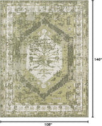 Unique Loom Outdoor Traditional Collection Area Rug - Valeria (9' x 12' 2" Rectangle, Green/ Light Green)