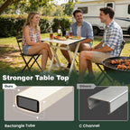 SUNNYFEEL Folding Camping Table - Lightweight Aluminum Portable Picnic Table for Cooking, Beach, Hiking, Travel, Fishing, BBQ, Indoor Outdoor Small Foldable Camp Tables