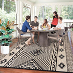HiiARug Outdoor Rug for Patios 6'x9' Outdoor Plastic Straw Rug Waterproof Patio Porch Rug Reversible RV Mat Outdoor Area Rugs for Outdoors, RV, Patio, Backyard, Deck, Camping