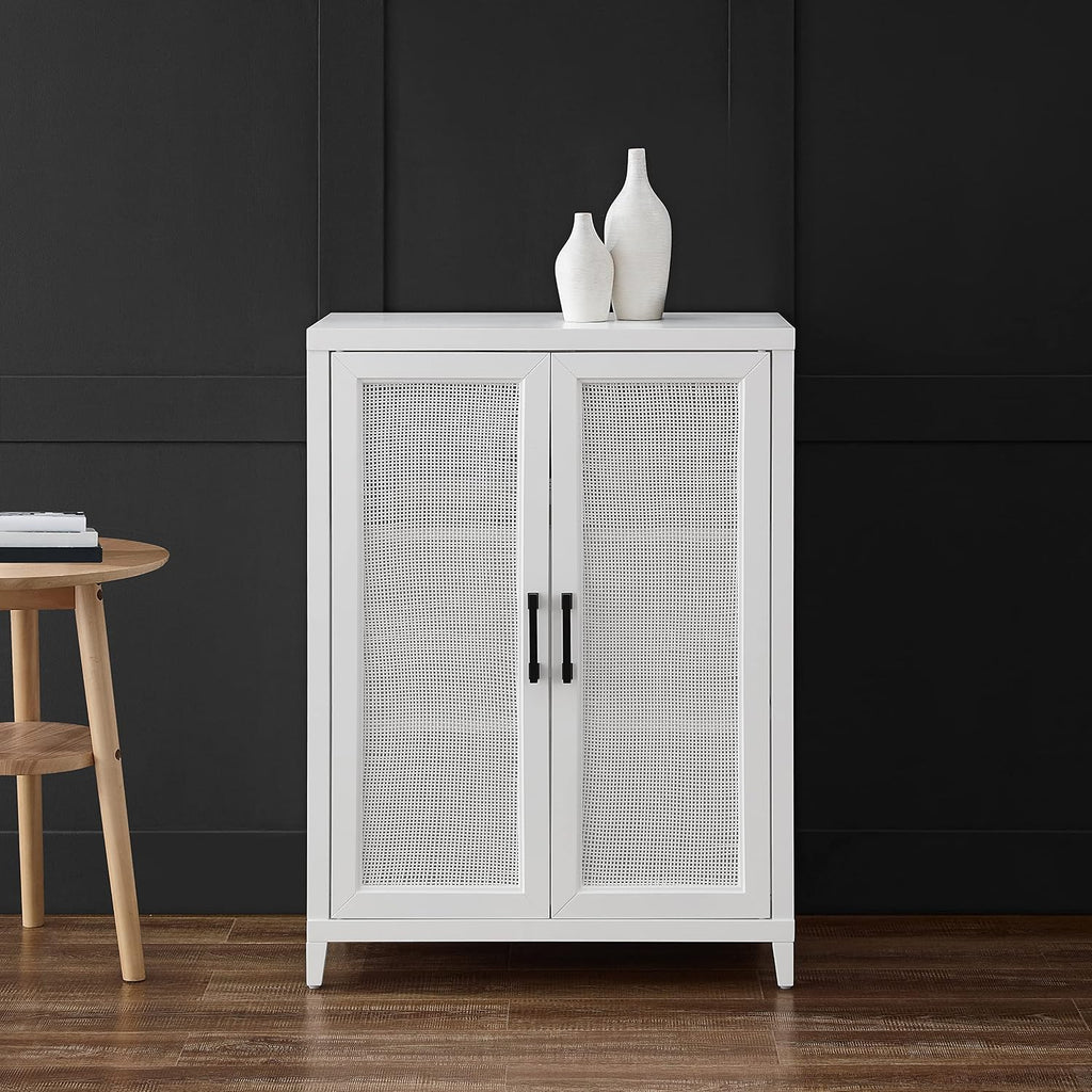 Crosley Furniture Milo Stackable Pantry Storage Cabinet with Shelves, Kitchen, Dining, or Laundry Room, White