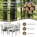 Peatuk Solid Wood Dining Chair Set of 2, Part of Dining Table Set, Mix and Match Table, Chair Sold Separately for Dining Room, Kitchen, Grey