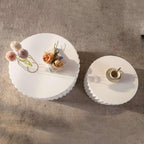 Modern Round Nesting Coffee Table Set of 2, Side Tables for Living Room