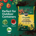 Miracle-Gro Organic Outdoor Potting Mix, for Outdoor Container Plants, Contains Quick-Release Natural Fertilizer, OMRI Listed, 16 qt.