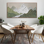 Large Abstract Wall Art For Living Room Canvas Art Wall Decor Bedroom Office Decor Abstract Mountain Forest Landscapes Green Wall Art Painting Abstract Art Prints 29×58 In With Framed