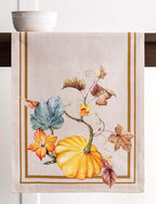 Maison d' Hermine Table Runner 100% Cotton Single Layer Table Runners 72 inches Long for Thanksgiving Christmas Decorations Home Kitchen Dining Party Wedding (Potiron, 14.5" x 72")