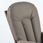 Joli Deluxe Glider Chair and Ottoman Set (Anthacite Fabric and Walnut Frame)