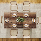 Tribesigns Farmhouse Dining Table for 4 to 6 People, 63-inch Rectangle Wooden Kitchen Table with Large Tabletop and Heavy Duty Legs for Dining Room,Kitchen, Distressed Brown