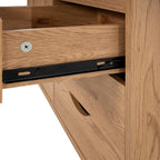 Naomi Home Amy 5-Drawer Rolling Storage Cabinet with Shelves - Natural | 5 Spacious Drawers • Storage Cabinet With 2 Shelves • Smooth-Rolling Casters • Spacious Tabletop • Modern Space-Saving Design