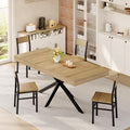 Extendable Dining Room Table for 4 6 8, 55"-70.9" Large Rectangle Kitchen Table,Wood Expandable Dining Table with Hidden Leaf & Storage, Space Saving, For Kitchen Dining Living Room,Diner Table,Oak