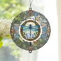 Personalized Dragonfly Wind Spinner 3D Stainless Steel, Dragonfly Garden Spinner Hanging Outdoor Decor, Wind Spinners Outdoor, Custom Gift for Grandmother, Mom, Wife