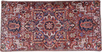 Boho Red Heriz Rug Upholstered Ottoman Bench, Piano Bench, Decorative Farmhouse Bench, Wood Bench, Entryway Footstool Ottoman Bench, Kitchen Dining Bench (18x18X36, Red Heriz)