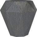 Coaster Home Furnishings - Jacinto - Solid Mango Wood - 19.5-Inch Octagonal Side Table with Geometric Design, Plastic Glides and Space-Saving Build - Living Room and Entryway - Gray - 931159