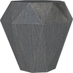 Coaster Home Furnishings - Jacinto - Solid Mango Wood - 19.5-Inch Octagonal Side Table with Geometric Design, Plastic Glides and Space-Saving Build - Living Room and Entryway - Gray - 931159