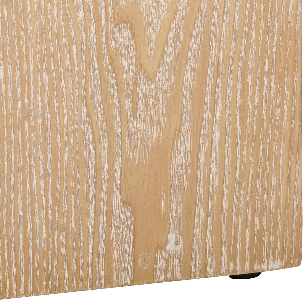 SAFAVIEH Home Collection Baraki Modern Bleached White Pedestal End Table (Fully Assembled)