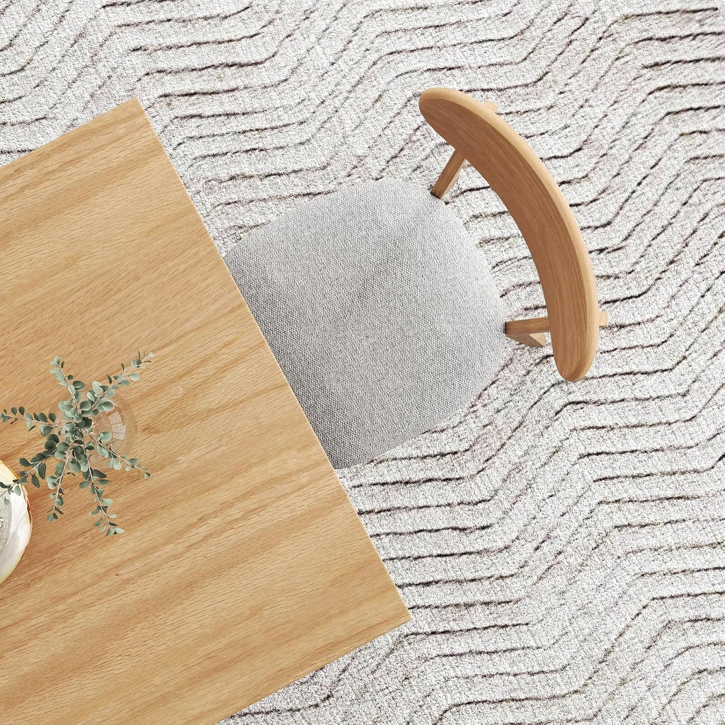 100% Solid Wood Dining Room Chairs - Practical Kitchen Chairs - Wood Chair for Dining Room, Kitchen (6, Natural with Grey Cushion)